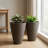 Taio 14" Ribbed Round Composite Planter Set-824618739-824618639
