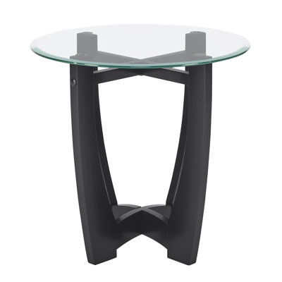 23.5 Inch Round Glass Coffee Table (Only Including Table)