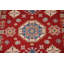 Tapis oriental rouge à motif géométrique Kazak 9 x 12