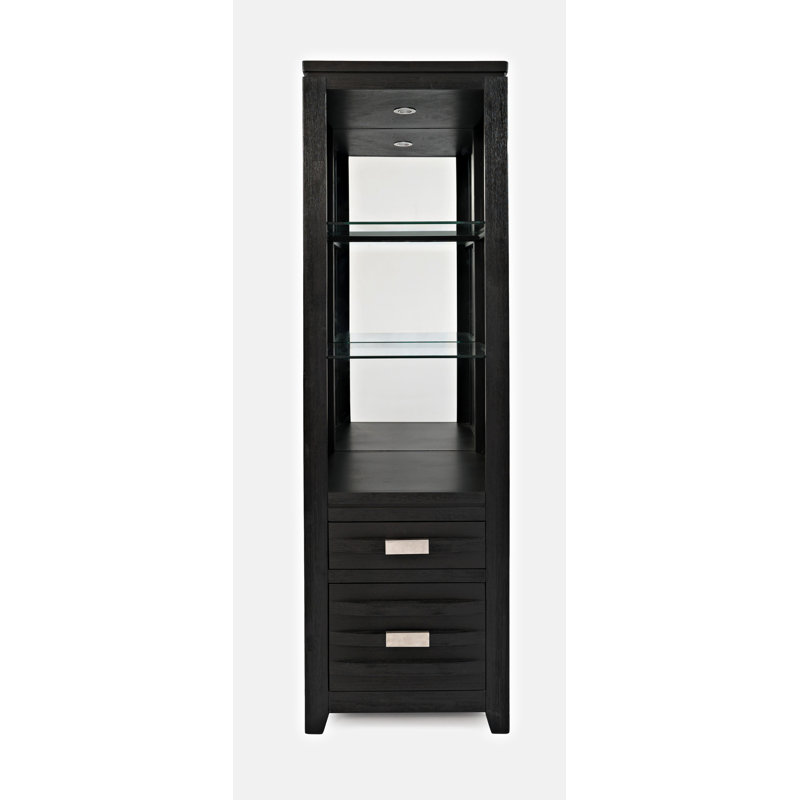 Bibliothèque standard H 72 "x l 22" Cathye, Gris anthracite foncé
