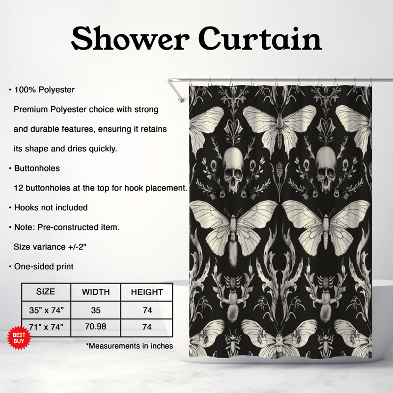 Rideau de douche Gothal Petal - Premium, H 74 po x l 71 po