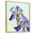 Toile avec cadre flottant brun