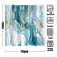 Ensemble de rideau de douche Abstract Blue Teal