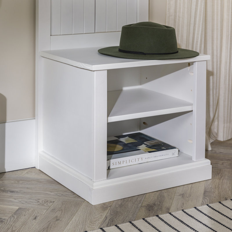 Annisten 20.25 " Wide Hall Tree with Shoe Storage and Shelves, White