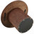 Walnut Wood Veneer Tabletop 47 Inch Round Dining Table For 4, Modern Farmhouse Kitchen Table, 47 Inch Round Dining Tables With Wood Strip Base