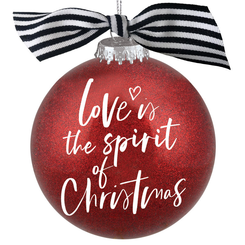 4'' Glass Religious & Spiritual Ball Ornament