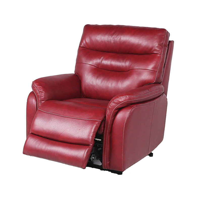 Fauteuil inclinable électrique Doanh, Cuir rouge