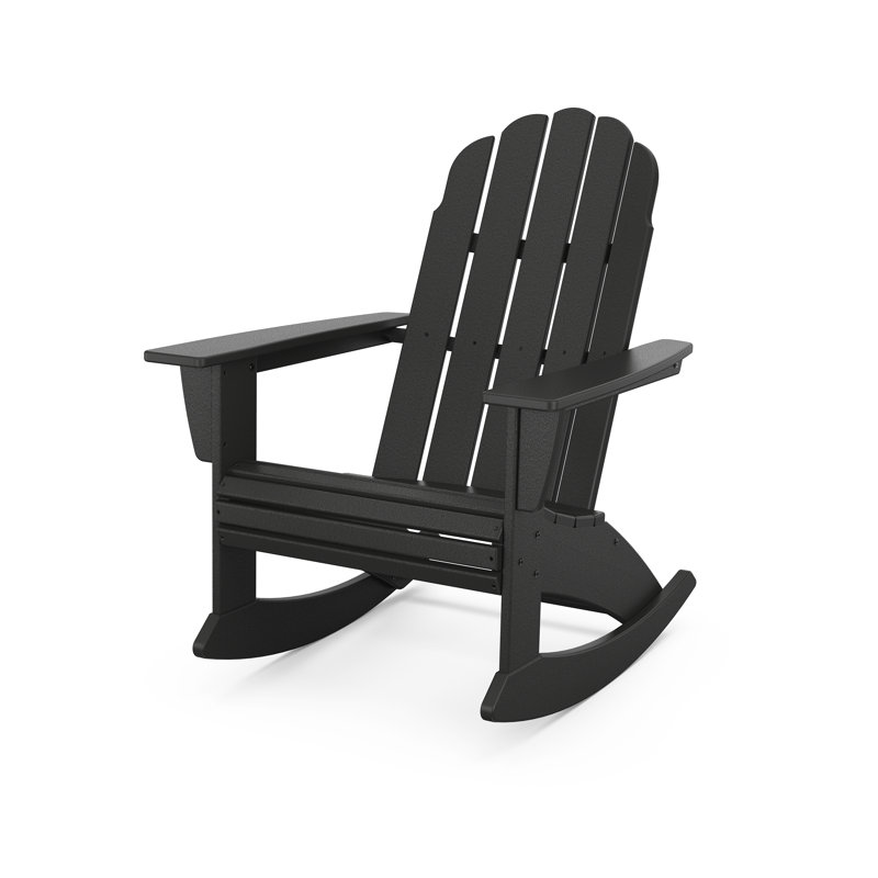Chaise berçante d'extérieur POLYWOOD, Noir