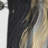 Gold And Black Soft Wave Fusion IV - Shapes Curtain - Blackout Abstract Curtain - 1 Panels-1246504988