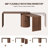 60''W L Shaped 360° Rotating Executive Desk With Cabinet, Fluted Wooden Office Computer Desk With Hidden Storage & Power Outlet-1159015421