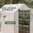 4.6' X 4.7' Portable Greenhouse, Water/UV Resistant Walk-In Small Outdoor Green House With 2 Tier U-Shaped Flower Rack Shelves, Roll Up Door & Windows, White-123051919-123051922