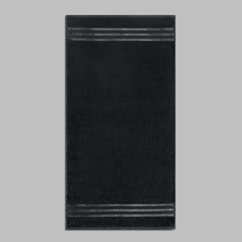 Arcadia Bath Sheet, Black, Hand Towel - 1 Pack