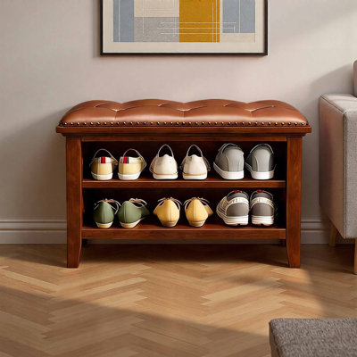 Pine Hall Tree Shoe Storage Cabinet