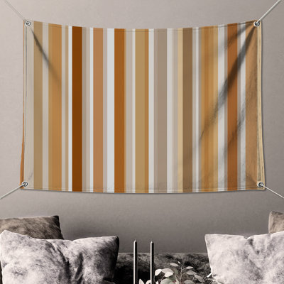 Brown Stripes Wall Tapestry -  Pattern Wall Decor