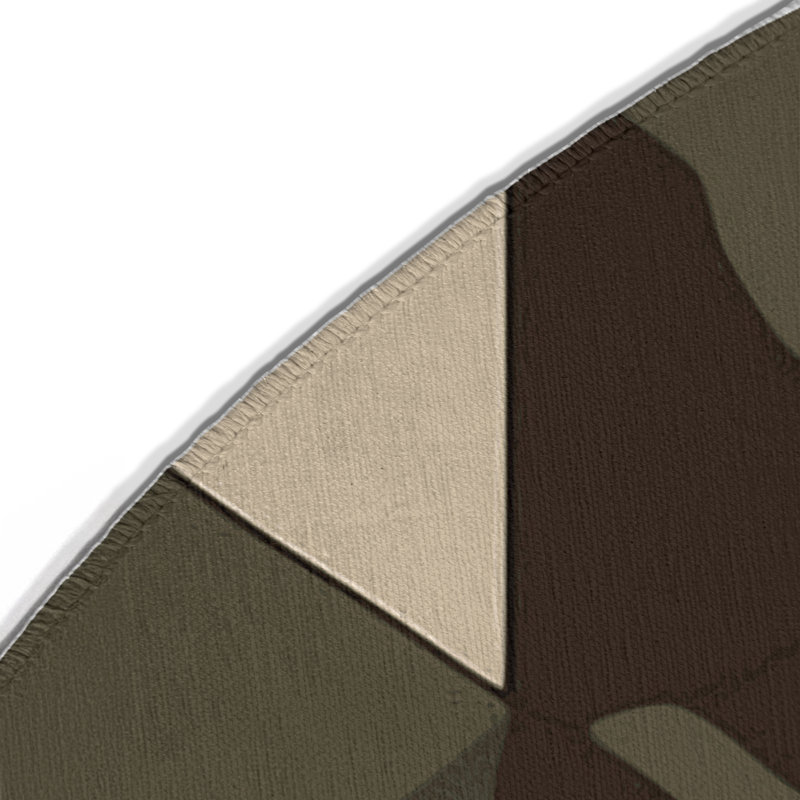 Flank Route Indoor And Outdoor Area Rug, Round 5'