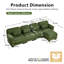 Canapé modulaire en L avec repose-pieds 4 places Nimbus-133439149