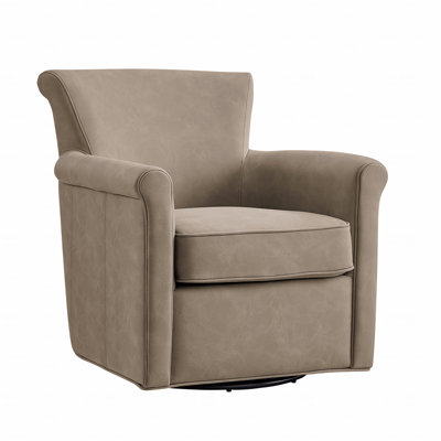 Faux Leather Upholstered Swivel Function Accent Chair  - Willow