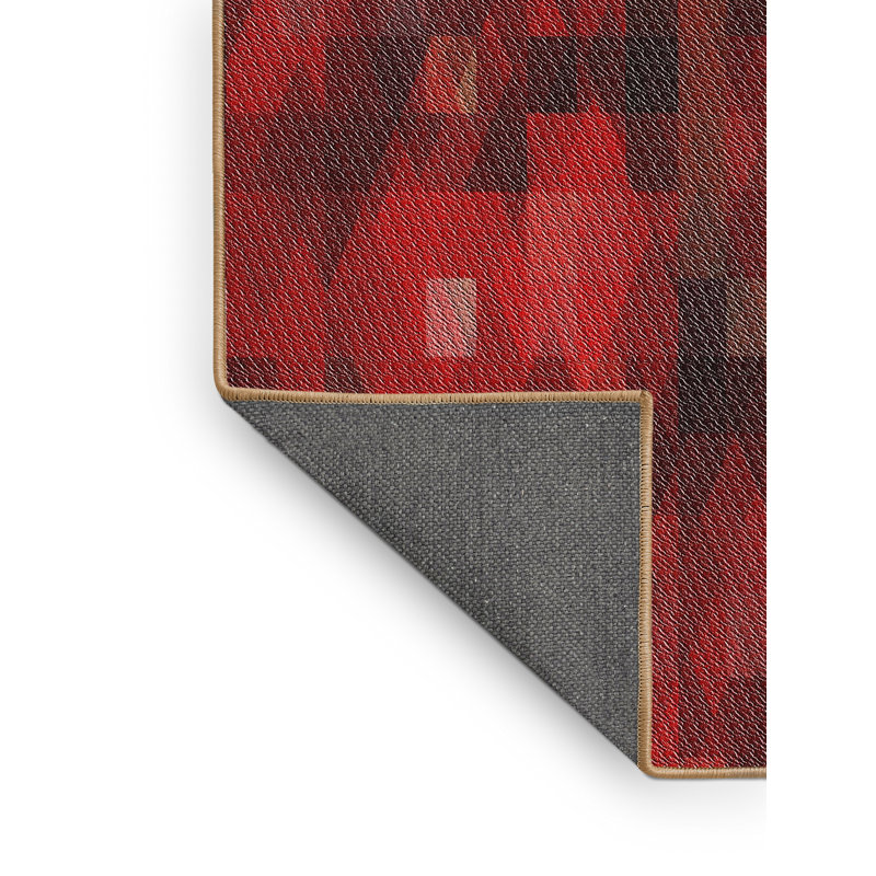 Tapis géométrique rouge, Rectangle 8 pi x 12 pi