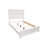 White Color 1Pc Queen Size Bed High Headboard MDF Particle Board Bedroom Furniture Bedframe Unique Panel Design-29381654
