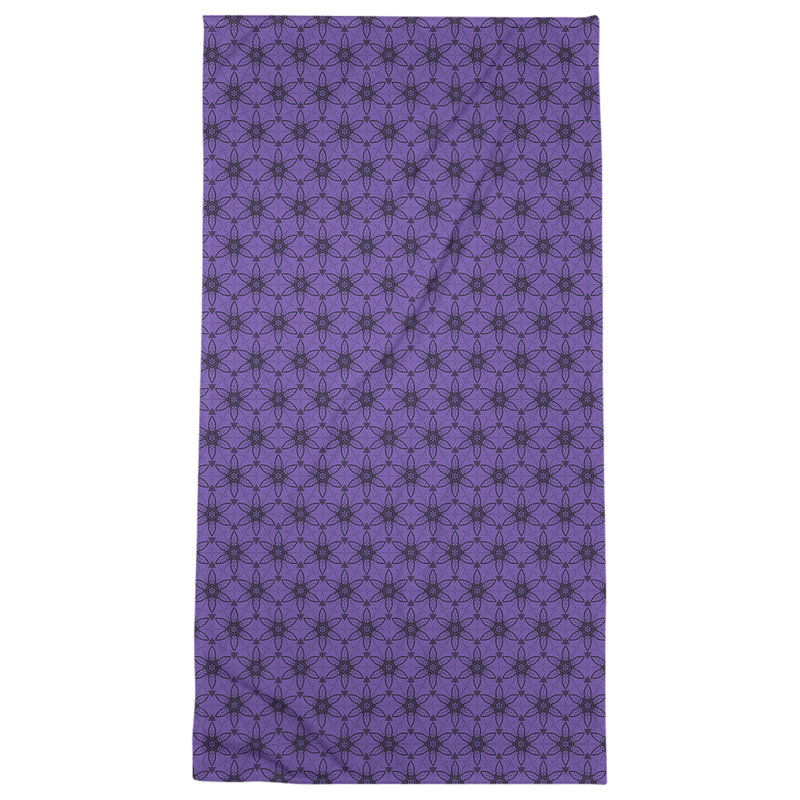 Katelyn Elizabeth Cotton Blend Beach Towel, Purple/Black