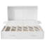 Grand lit blanc pour grand lit avec tiroir et tablette fonctionnelle, grand assemblage