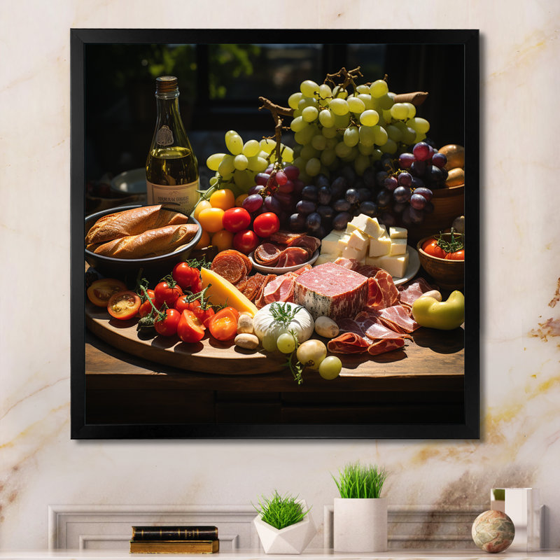 «Delectable Delights I», reproduction sur toile, H 16 po x l 16 po x P 1 po, Cadre photo noir