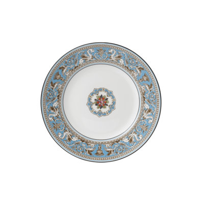 Florentine Turquoise Bone China Salad/Dessert Plate