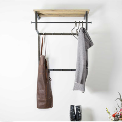 Metal Wall 10 - Hook Wall Mounted Coat Rack