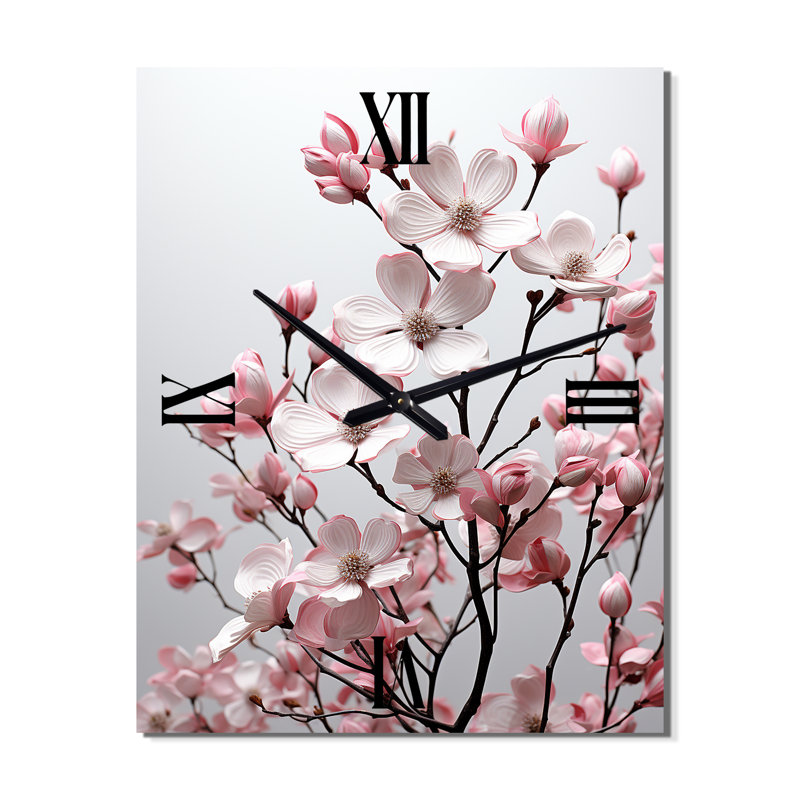 Horloge murale moderne rose, Médium