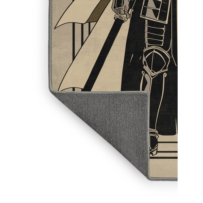 Tapis brun moelleux doux et moelleux à motif d'étoiles Dadlin Warrior Paladin Warrior, 4 x 6