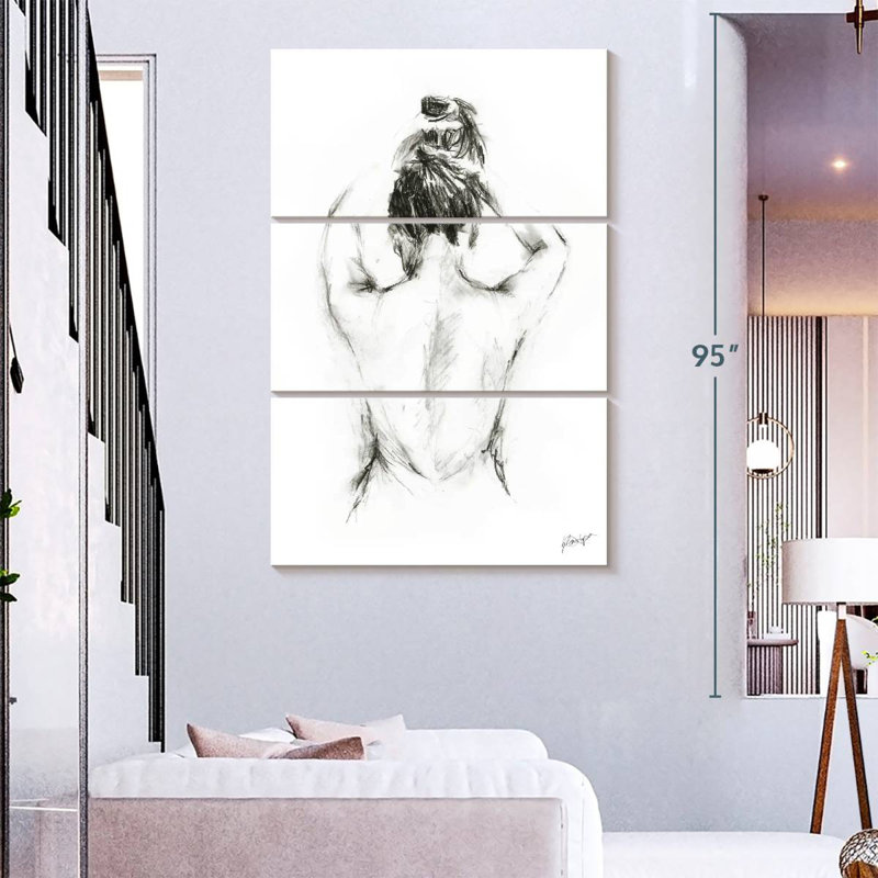 Leisha Back Study I, 74" H x 48" W