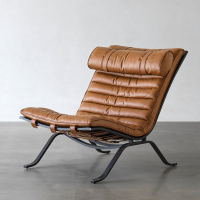 26-inch wide single chair, ergonomic metal frame lounge chair, suitable for use in living rooms, balconies, and offices.