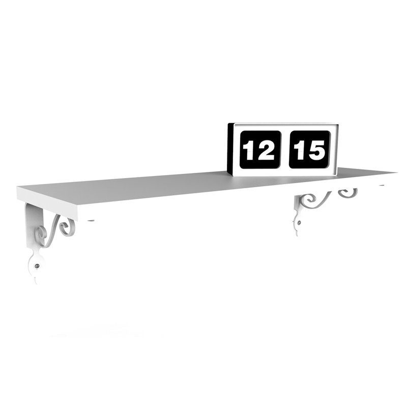 Ima Floating Shelf, White/Shiny White
