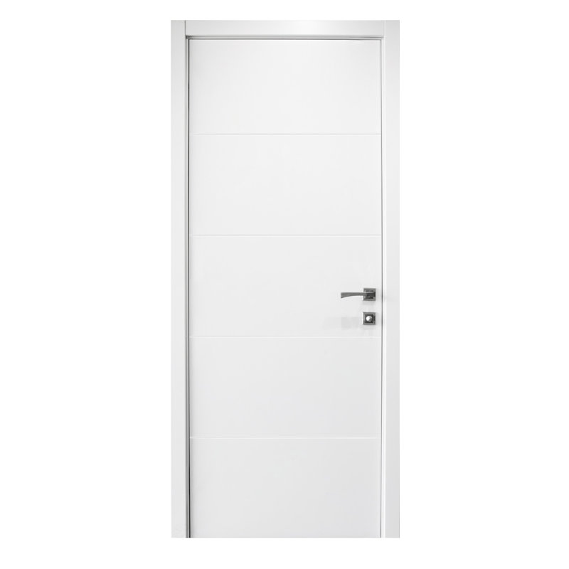 Porte coulissante intérieure graffiti pré-suspendue blanche traditionnelle gauche / droite, 35,75 po x 80 po , Gauche