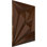 Panneau mural décoratif 3D texturé métallique l 19 5/8 po x H 19 5/8 po (couvre 2,67 pieds carrés)
