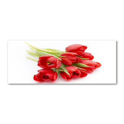 Red Tulips - Wrapped Canvas Print