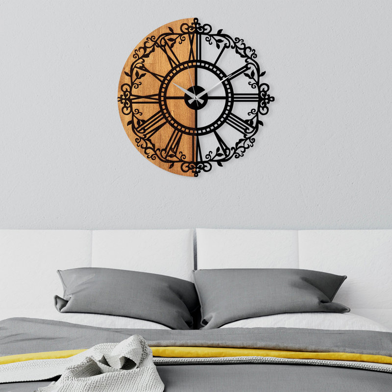 Horloge murale décorative en bois