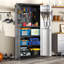 Armoire de rangement 71 po en métal avec roulettes - Armoire de rangement robuste pour outils