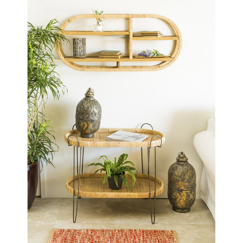 Table de bout avec plateau et plateau de rangement Antonio