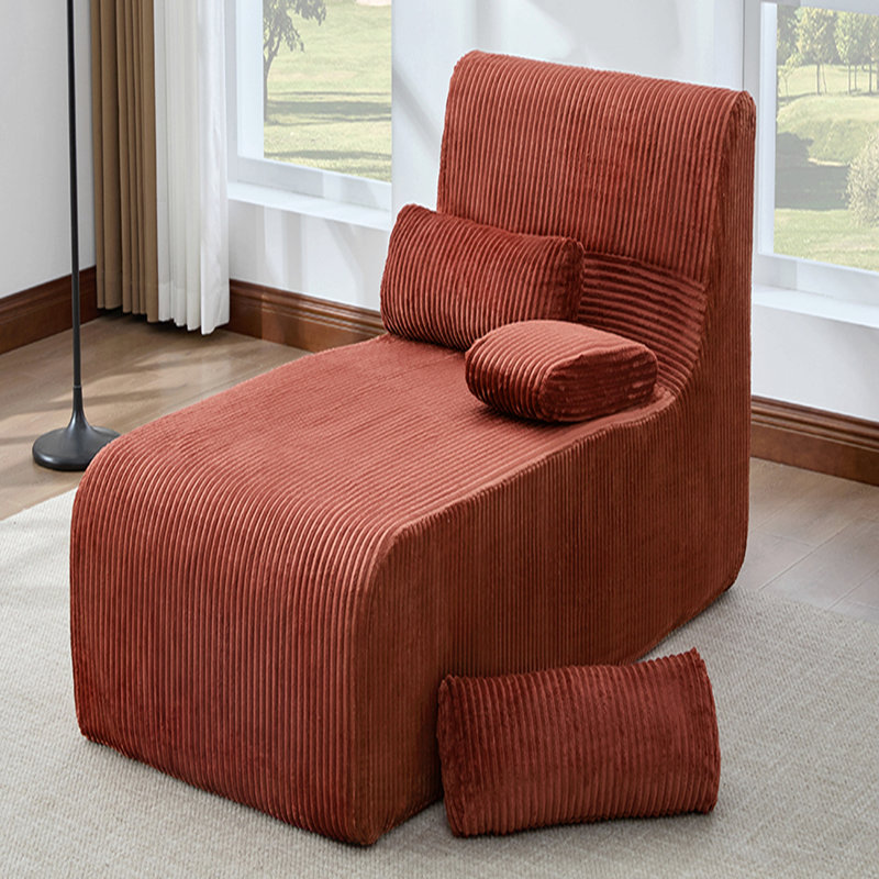 Canapé moderne sans méridienne 34,2 po, Rouge, Rouge