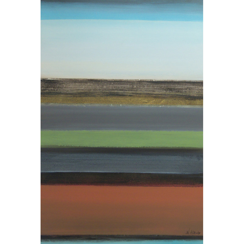 Peaceful Green I - Wrapped Canvas Painting, 46cm H x 30cm W