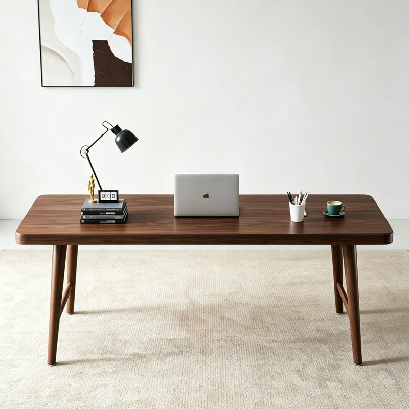Bureau en bois au design créatif, H 29,52 po x l 70,86 po x P 31,49 po