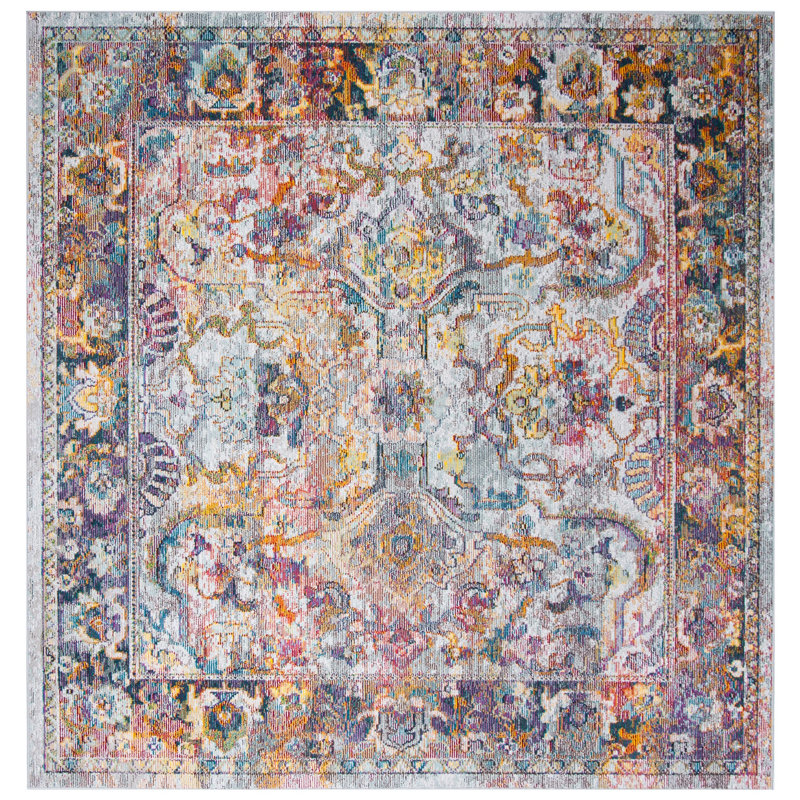 Sanor Performance Oriental Rug, Square 7'