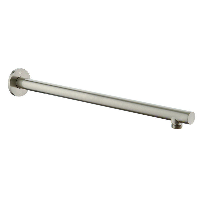Bras de douche rond en laiton DAX, Nickel brossé