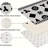 Black Floral Geometric, Kitchen Mats Set of 2-918392208