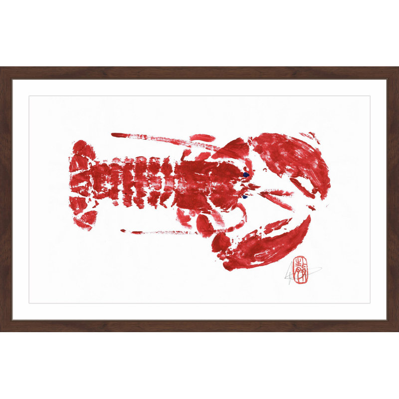 « red homard from pei », reproduction d’art encadrée, H 12 po x l 18 po x P 1,5 po