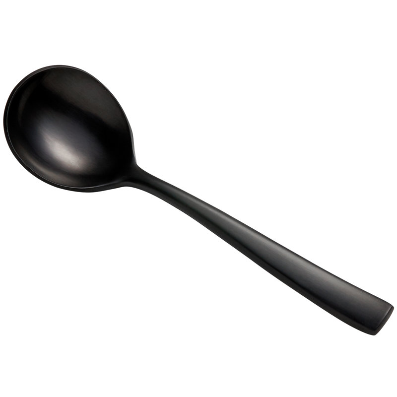 Cuillère à soupe en acier inoxydable Manhattan 18/10, Noir mat