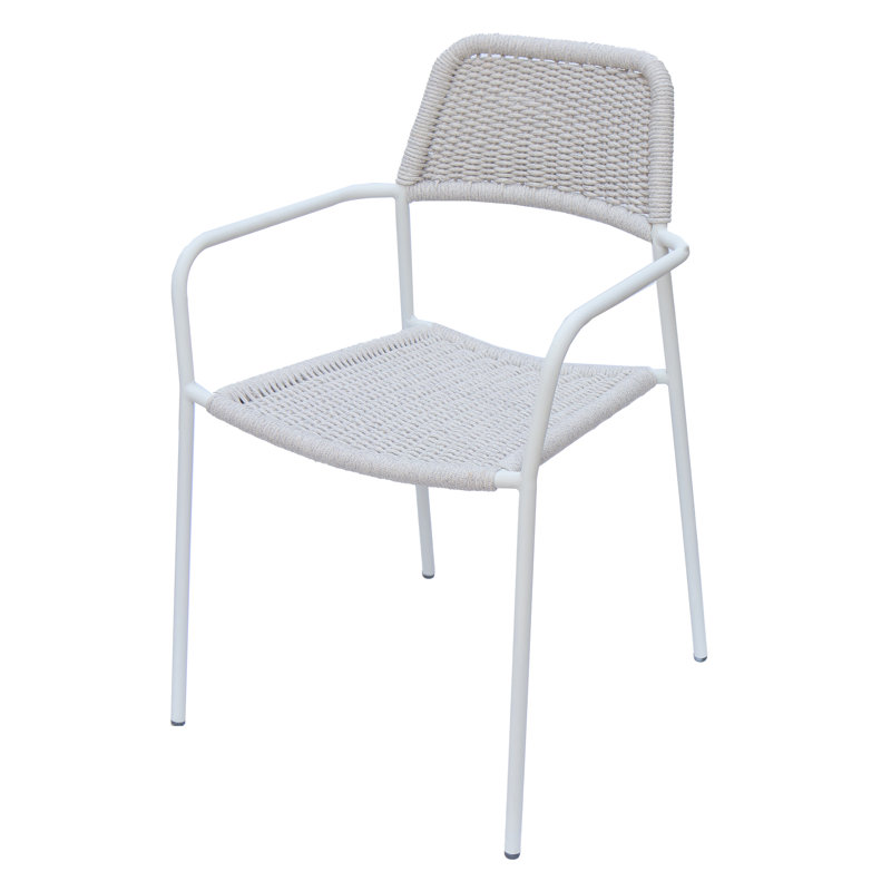 Milos Patio Dining Armchair, White
