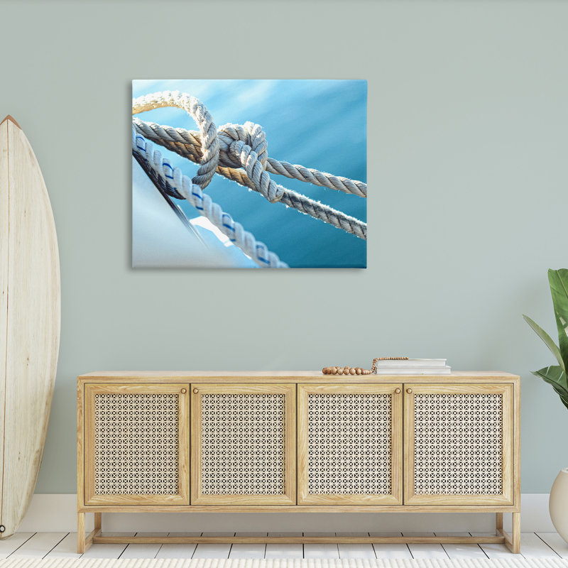 "Nautical Boating Knot" par Lil 'Rue sur toile, H 36 po x l 48 po