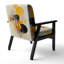 Chaise avec accoudoirs rembourrée Asian Art